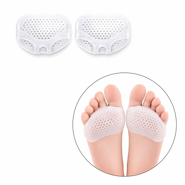 Накладки на стопу ортопедические силиконовые, Прозрачные, 2 пары - Фото 1 Накладки на стопу ортопедические силиконовые, Прозрачные, 2 пары - изображение 1