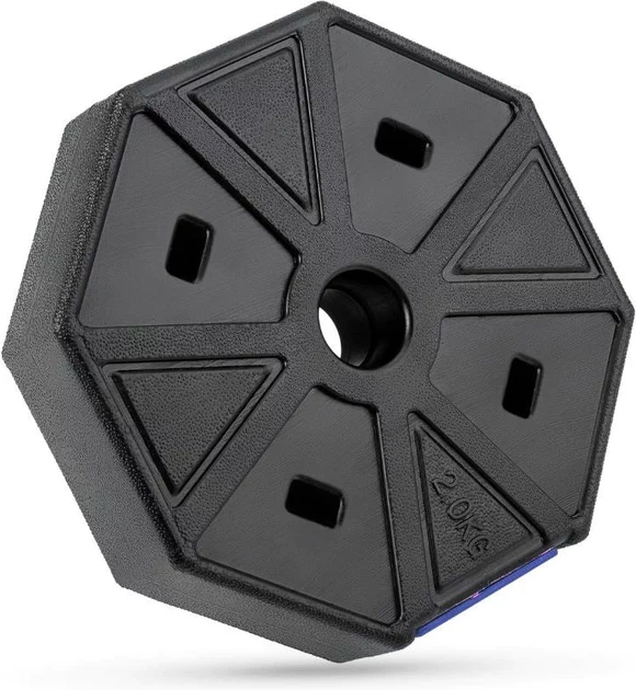 Zestaw hantli regulowanych 2 x 10 kg ze sztangą Gymtek G-66603 Granatowo-czarny (5907766666035) - obraz 11