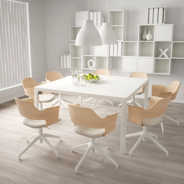 Конференц-стілець, шпон дуба з білою морилкою/бежевий IKEA FJÄLLBERGET 803.964.22 - Фото 2 Конференц-стілець, шпон дуба з білою морилкою/бежевий IKEA FJÄLLBERGET 803.964.22 - изображение 2
