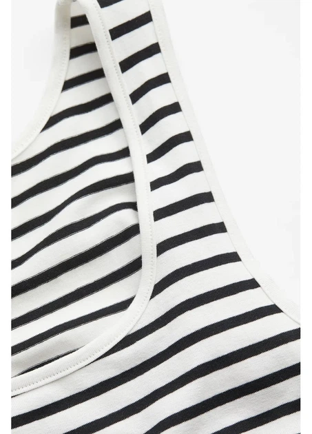 Майка H&M M Белый 1170059_полос - изображение 2