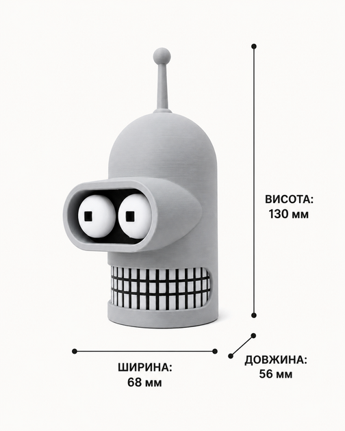 Кришка на фаркоп у вигляді голови робота Бендера з мультсеріалу Футурама. Aivory - изображение 2