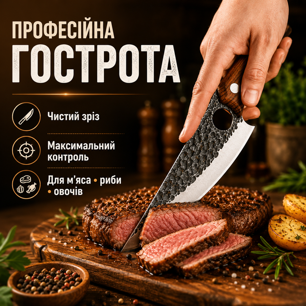 Нож кухонный Satori из нержавеющей стали и чехлом стальной профессиональный японские ножи на кухню острый обрабочный обвалочный ножик для обработки мяса рыбы шинковки капусты овощей из нержавеющей стали с деревянной ручкой - Фото 4 Нож кухонный Satori из нержавеющей стали и чехлом стальной профессиональный японские ножи на кухню острый обрабочный обвалочный ножик для обработки мяса рыбы шинковки капусты овощей из нержавеющей стали с деревянной ручкой - изображение 4