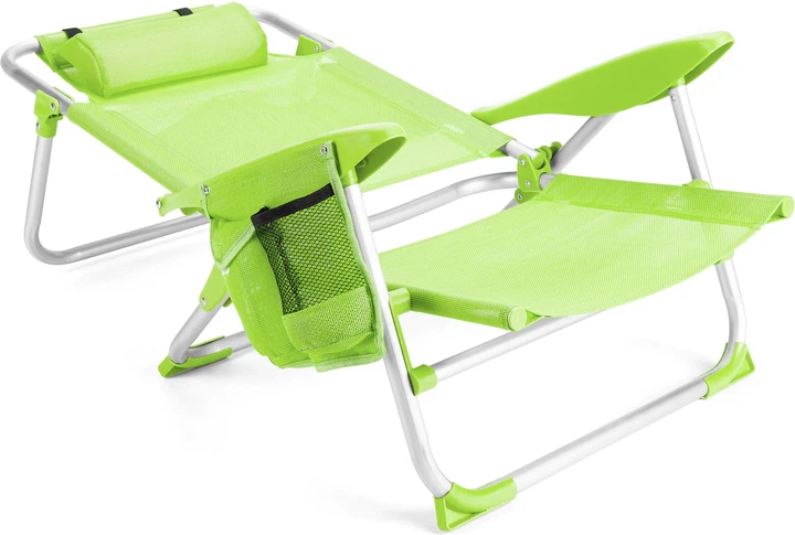 Пляжне крісло Outtec 2 в 1 з функцією шезлонга Sun Lite Лаймове 187736 (5907766664925) - зображення 5
