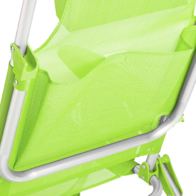 Пляжне крісло Outtec 2 в 1 з функцією шезлонга Sun Lite Лаймове 187736 (5907766664925) - зображення 10