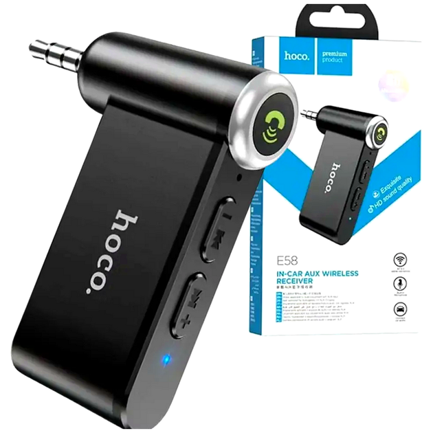 FM-трансмітер Hoco E58 Bluetooth адаптер для автомобіля з AUX і мікрофоном для гучного зв'язку - зображення 10