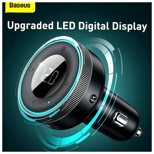 FM-трансмиттер Baseus Enjoy Car беспроводной MP3 зарядное устройство для автомобиля с Bluetooth 5.0 и двумя USB-портами - Фото 10 FM-трансмиттер Baseus Enjoy Car беспроводной MP3 зарядное устройство для автомобиля с Bluetooth 5.0 и двумя USB-портами - изображение 10