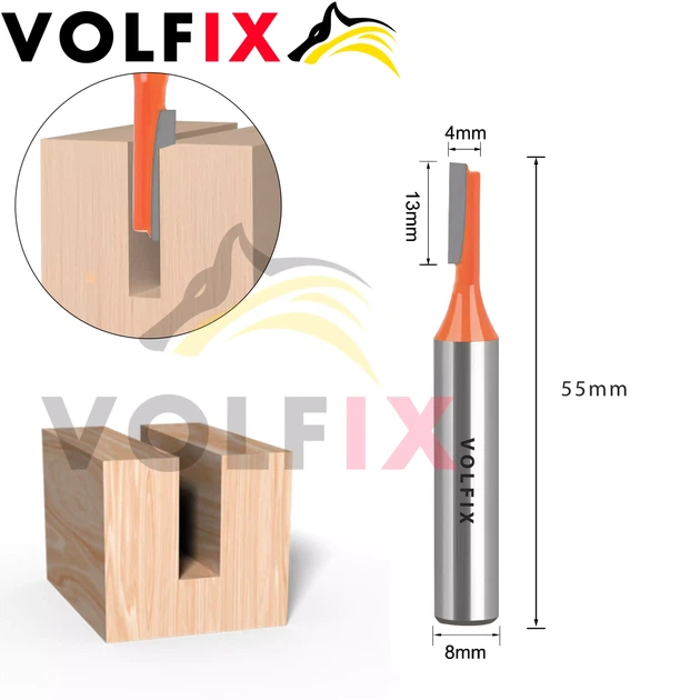 Фреза пряма пазова VOLFIX D4 h13 d8 ((FZ-10) D4 h13 d8) - изображение 2