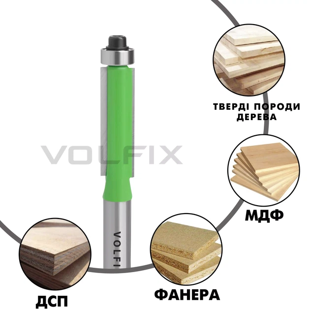 Фреза обкаточна пряма з нижнім підшипником VOLFIX FZ-20-53 d8 (FZ-20-53 d8) - Фото 4 Фреза обкаточна пряма з нижнім підшипником VOLFIX FZ-20-53 d8 (FZ-20-53 d8) - изображение 4