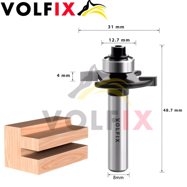 Фреза кромкова пазова для вибірки четверті VOLFIX (FZ-23) D31 h4 d8 ((FZ-23) D31 h4 d8) - зображення 2
