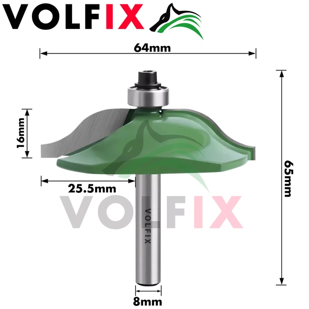 Фреза фігірейна горизонтальна для виготовлення фільонки VOLFIX GRAND FZ-120-950 d8 (FZ-120-950 d8) - Фото 2 Фреза фігірейна горизонтальна для виготовлення фільонки VOLFIX GRAND FZ-120-950 d8 (FZ-120-950 d8) - изображение 2