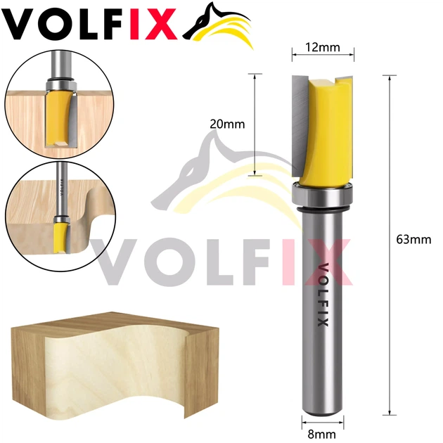 Фреза обкаточна пряма з верхнім підшипником VOLFIX FZ-120-492 d8 (FZ-120-492 d8) - Фото 2 Фреза обкаточна пряма з верхнім підшипником VOLFIX FZ-120-492 d8 (FZ-120-492 d8) - изображение 2