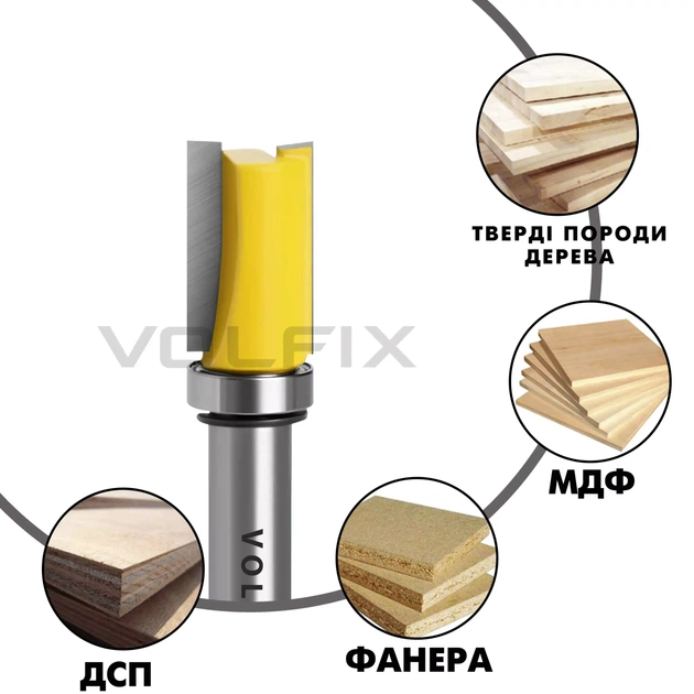 Фреза обкаточна пряма з верхнім підшипником VOLFIX FZ-120-492 d8 (FZ-120-492 d8) - Фото 4 Фреза обкаточна пряма з верхнім підшипником VOLFIX FZ-120-492 d8 (FZ-120-492 d8) - изображение 4