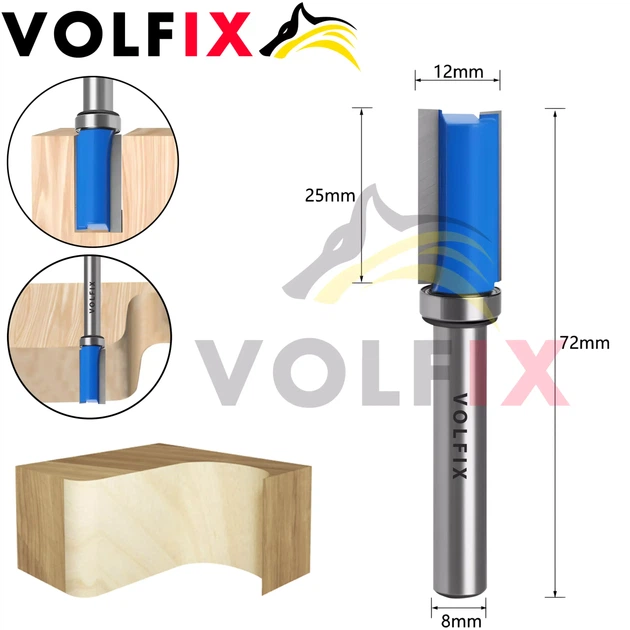 Фреза обкаточна пряма з верхнім підшипником VOLFIX FZ-120-493 d8 (FZ-120-493 d8) - Фото 2 Фреза обкаточна пряма з верхнім підшипником VOLFIX FZ-120-493 d8 (FZ-120-493 d8) - изображение 2
