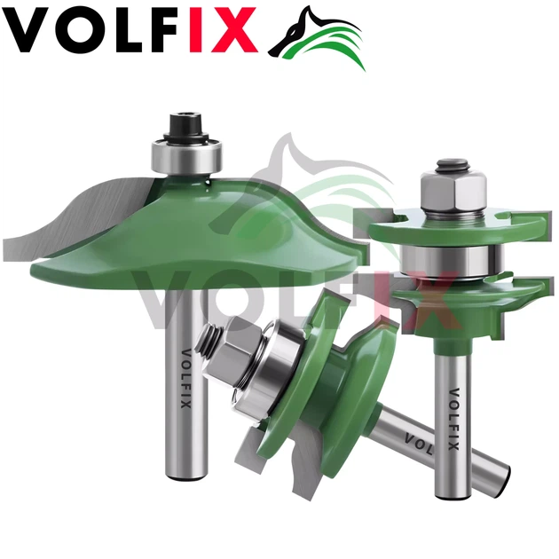 Комплект фрез №1 VOLFIX GRAND з 3-х фрез для мебельної обв'язки з фільонкою (FZ-120-910 + FZ-120-950 d8) - Фото 3 Комплект фрез №1 VOLFIX GRAND з 3-х фрез для мебельної обв'язки з фільонкою (FZ-120-910 + FZ-120-950 d8) - изображение 3