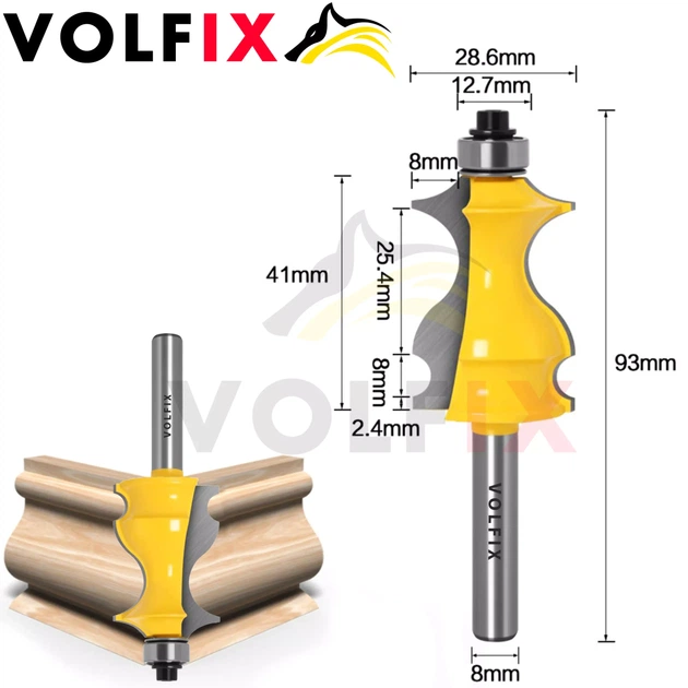 Фреза фігурна кромкова VOLFIX FZ-120-214 d8 (FZ-120-214 d8) - изображение 2