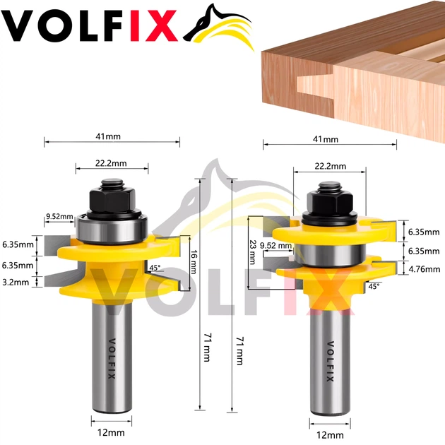 Фрези для мебельної обв'язки VOLFIX FZ-120-903 d12 (FZ-120-903 d12) - зображення 2