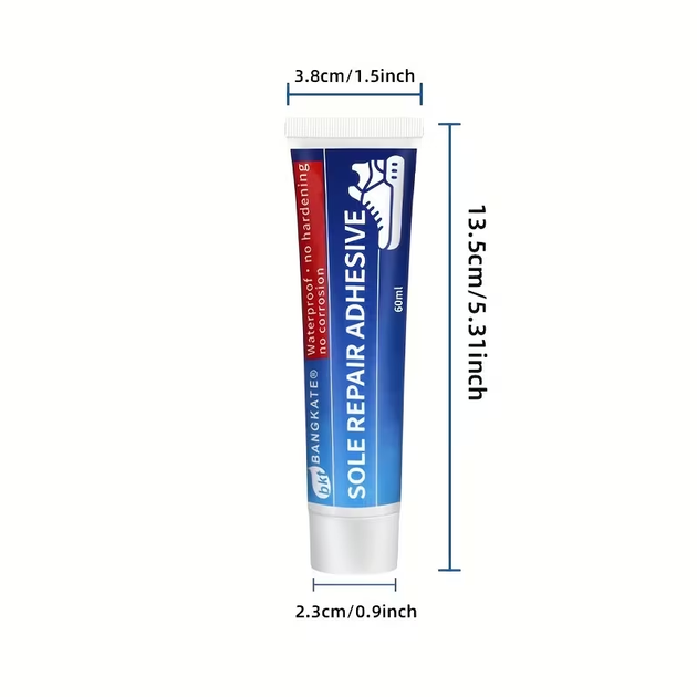 Клей-полімер для ремонту та відновлення підошви взуття BANGKATE Sole Repair Adhesive (Чорний, 60 мл) із лопаткою для нанесення - зображення 2