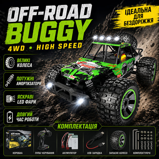 Машинка на пульте ENOZE 9203E 1:10 4WD до 45 км/ч, RC внедорожник на радиоуправлении, радиоуправляемая машинка для бездорожья и дрифта - изображение 10