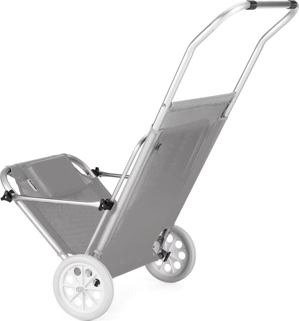 Leżak ogrodowy Outtec Sun z daszkiem i kółkami Szary 205913 (5905884428603) - obraz 4