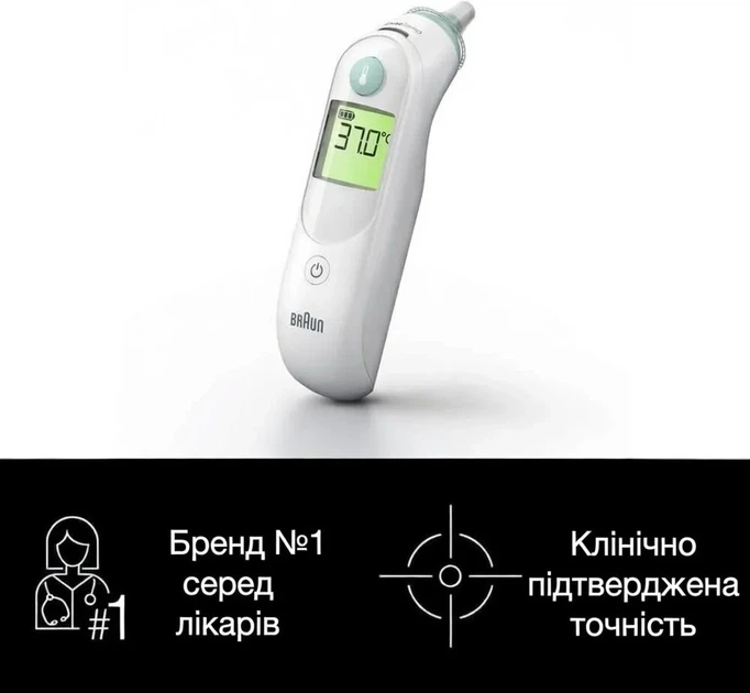 Вушний термометр Braun ThermoScan 6 Білий Б/В 100638895 - зображення 2