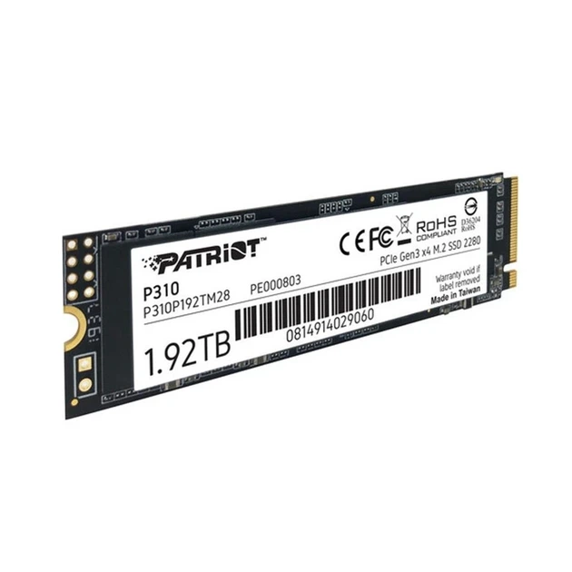 Накопичувач SSD M.2 Patriot P310 1920GB NVMe 2280 PCIe 3.0x4 3D NAND TLC - изображение 4