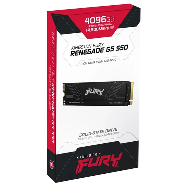 Накопичувач SSD M.2 Kingston FURY Renegade G5 4TB 2280 NVMe PCIe Gen 5.0 x4 3D TLC - изображение 2