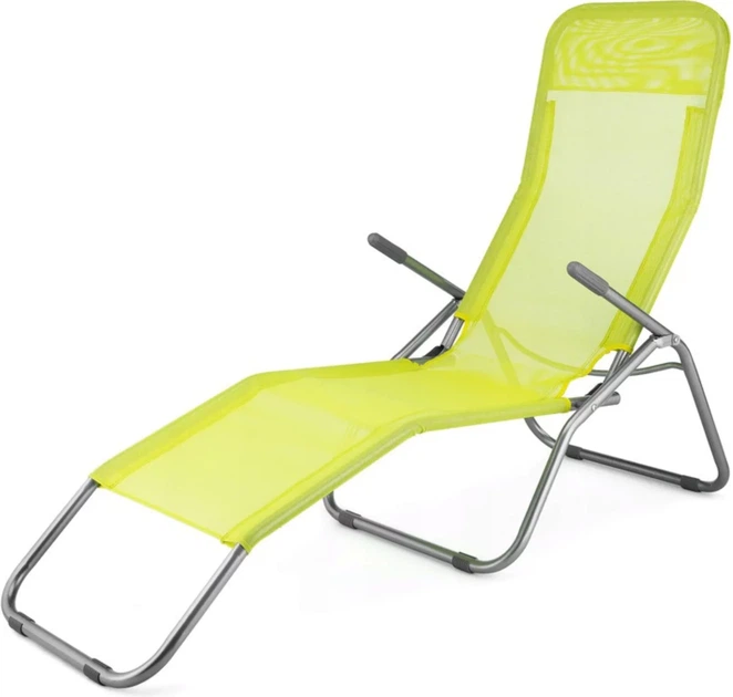 Leżak ogrodowy/plażowy grawitacyjny Outtec Aero Limonkowy 110213 (5907766662648) - obraz 3