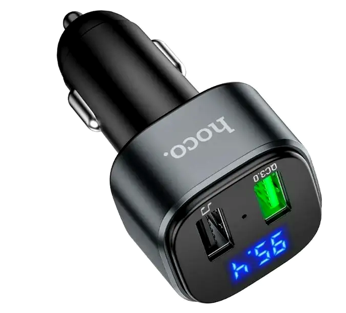 FM-трансмітер Hoco E67 Fighter Bluetooth для автомобіля зі швидким заряджанням QC3.0 і двома USB-портами - зображення 8
