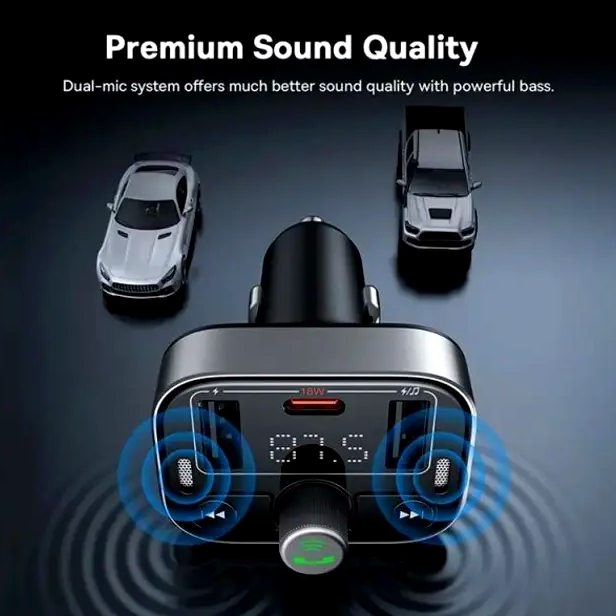 FM-трансмиттер Baseus S-09 Pro автомобильный зарядник с Bluetooth для быстрой зарядки и качественной музыки - изображение 10