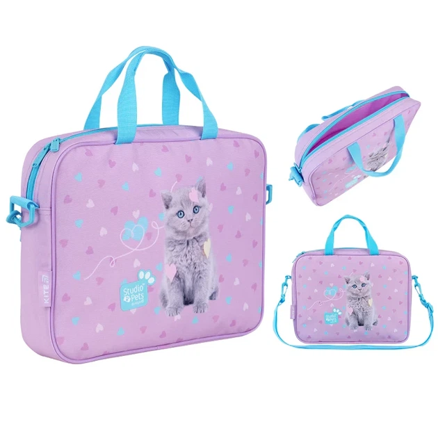 Школьная текстильная сумка KiteStudio Pets SP26-589, для девочки - изображение 3