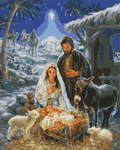 Алмазна мозаїка ColorArt 40x50 Ікона Різдво SP118 - изображение 2