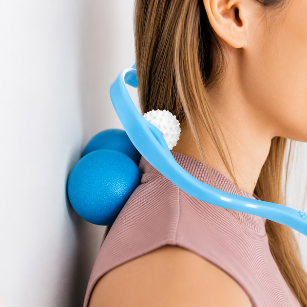 Ручной роликовый массажер для шеи Neck Massager для снятия усталости и напряжения - изображение 4