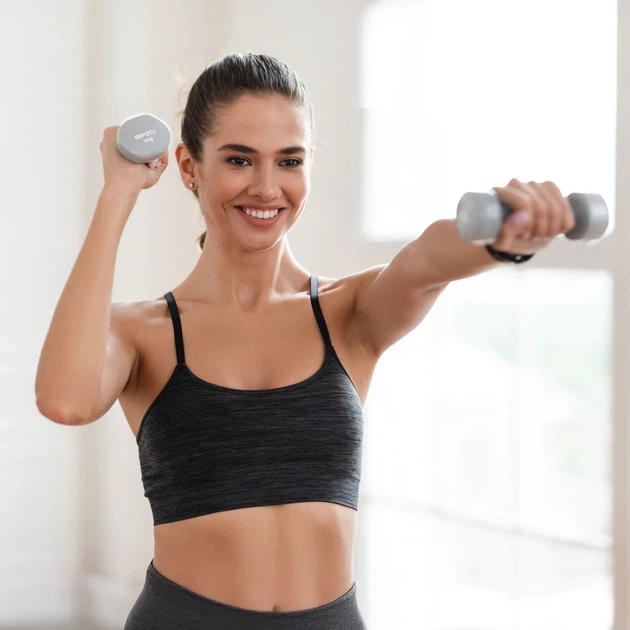 Zestaw hantli neoprenowych na stojaku Gymtek G-42804 (5905884428047) - obraz 10