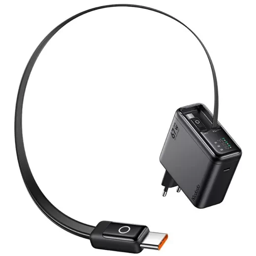 Сетевое зарядное устройство Mcdodo CH-8640 67W Digital Display GaN USB-C Charger + кабель USB-C Black - изображение 2