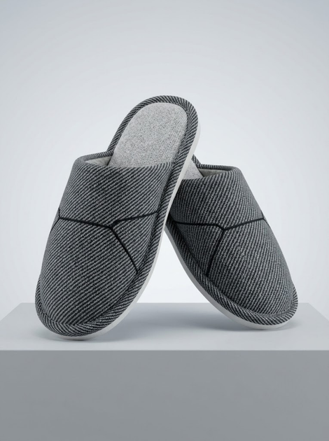 Тапочки мужские 44-45 Серый LUMO (735869-44-45) - Фото 2 Тапочки мужские 44-45 Серый LUMO (735869-44-45) - изображение 2