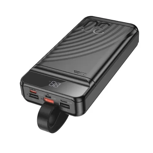Павербанк Power Bank HOCO J123B Element 30000 mAh 22.5W PD20W Black портативний акумулятор з LED-ліхтарем - Фото 5 Павербанк Power Bank HOCO J123B Element 30000 mAh 22.5W PD20W Black портативний акумулятор з LED-ліхтарем - зображення 5