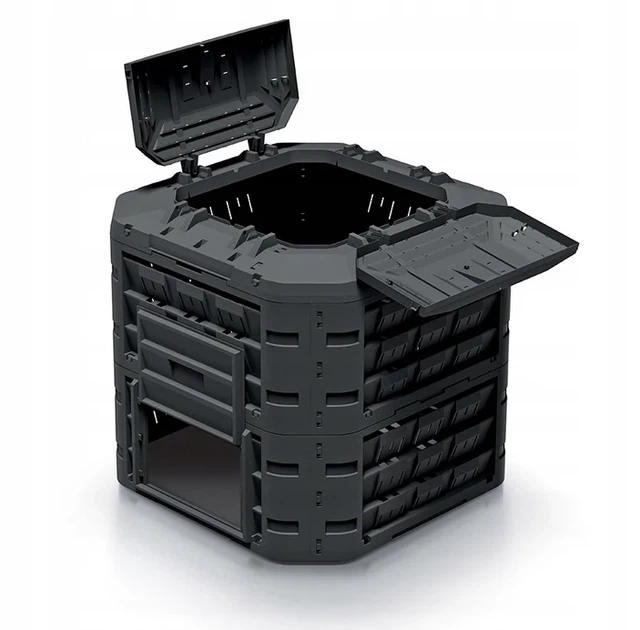 Компостер Prosperplast Compogreen Vario 650л-1250л пластик чорний - зображення 4