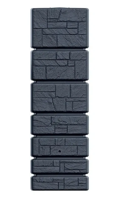 Резервуар для дождевой воды Prosperplast Tower Stone 350 л УФ-стабилизированный пластик антрацитовый 575х384х1800 мм - изображение 3