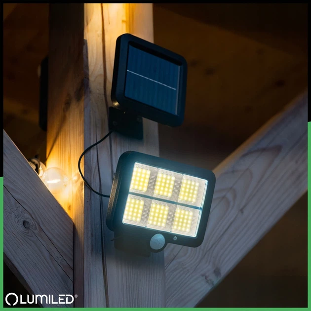 Солнечный LED-прожектор Lumiled DECRO 5 Вт 800 лм с датчиком движения IP65 пластик черный - изображение 2