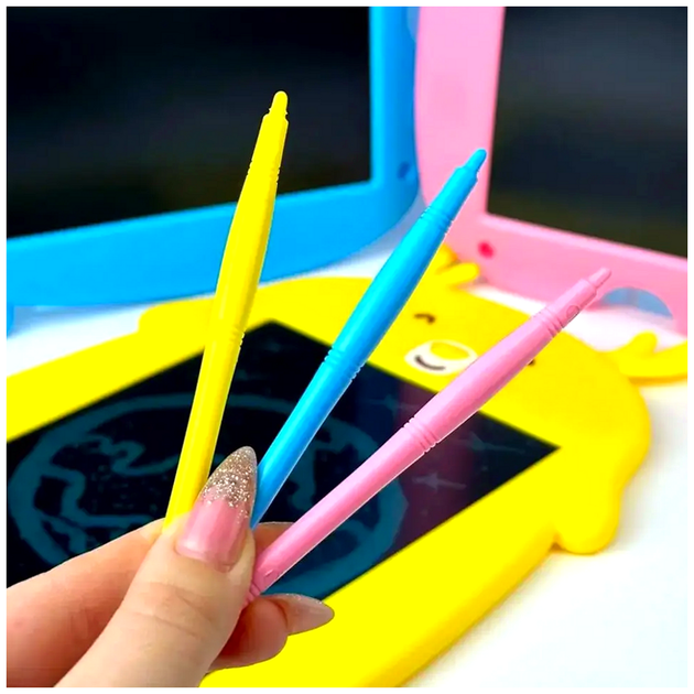 Графический планшет Writing Tablet Bear для детей 9 дюймов голубой для рисования и заметок - изображение 5