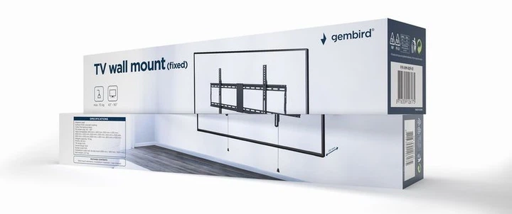 Настенный кронштейн для телевизора Gembird WM90F01 43-90 дюймов - изображение 3