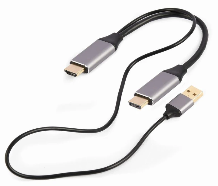 Кабель HDMI-DisplayPort Cablexpert A-HDMIM-DPM-01, 4K, 2 м - Фото 2 Кабель HDMI-DisplayPort Cablexpert A-HDMIM-DPM-01, 4K, 2 м - зображення 2