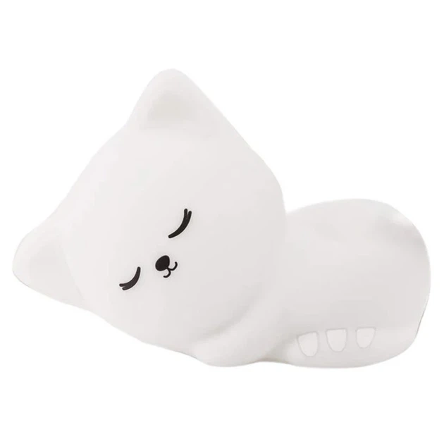 Ночник Cat A16 1200 mAh LED силіконовий білий 5 Вт - Фото 1 Ночник Cat A16 1200 mAh LED силіконовий білий 5 Вт - зображення 1
