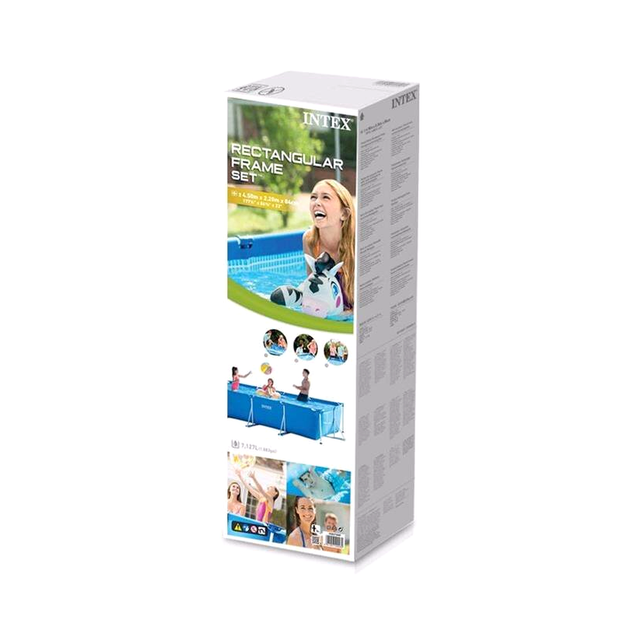 Каркасный бассейн прямоугольный 450x220x84 см 7127 л для дачи синий Intex MC-5172 - изображение 2