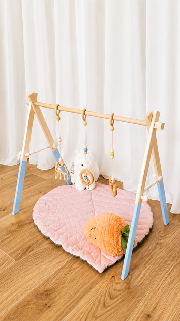 Напольный мобиль без игрушек Стойка Baby Gym Детский игровой тренажер Голубой - Фото 5 Напольный мобиль без игрушек Стойка Baby Gym Детский игровой тренажер Голубой - изображение 5