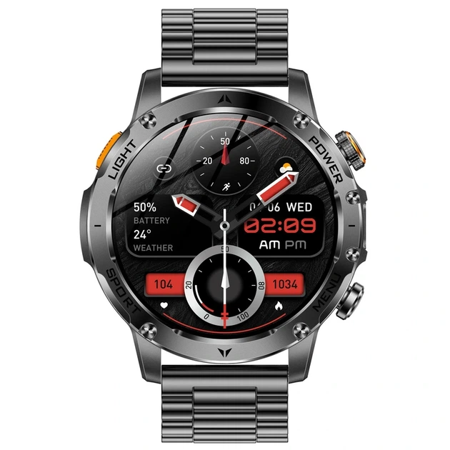 Розумний смарт годинник Smart Power Ultra Steel, 2 ремінці - Фото 2 Розумний смарт годинник Smart Power Ultra Steel, 2 ремінці - зображення 2