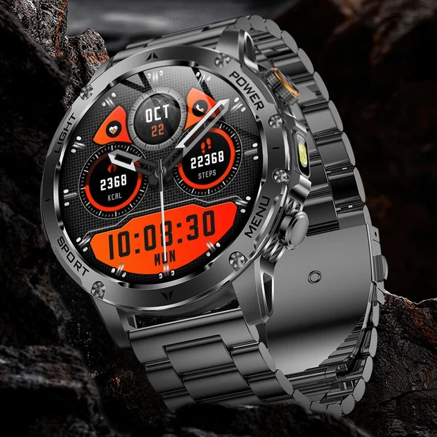 Розумний смарт годинник Smart Power Ultra Steel, 2 ремінці - Фото 3 Розумний смарт годинник Smart Power Ultra Steel, 2 ремінці - зображення 3