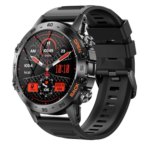 Розумний смарт годинник Smart Delta K52 Black Rubber, 2 ремінці - Фото 2 Розумний смарт годинник Smart Delta K52 Black Rubber, 2 ремінці - зображення 2
