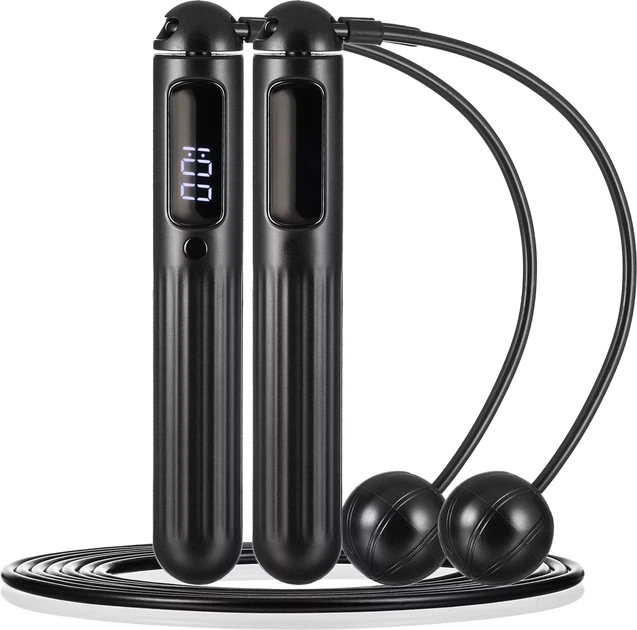 Skakanka bezprzewodowa z licznikiem Gymtek Smart Motion Bluetooth G-05055 Czarna (5905399050559) - Zdjęcie 3 Skakanka bezprzewodowa z licznikiem Gymtek Smart Motion Bluetooth G-05055 Czarna (5905399050559) - obraz 3
