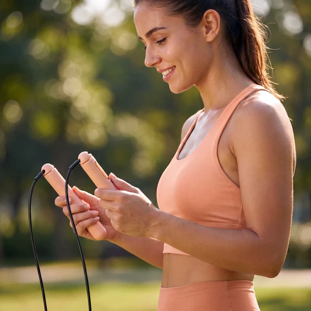 Skakanka bezprzewodowa z licznikiem Gymtek Smart Motion Bluetooth G-05178 Różowa (5905399051785) - Zdjęcie 12 Skakanka bezprzewodowa z licznikiem Gymtek Smart Motion Bluetooth G-05178 Różowa (5905399051785) - obraz 12